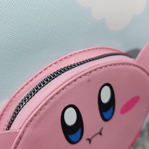 READ Bioworld X Nintendo Kirby Cloud Mini Backpack Blue Pink - Picture 5 of 9